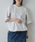 ポンチフハク切替クルーネックTシャツ