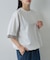 ポンチフハク切替クルーネックTシャツ