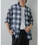 メッシュオンブレチェック半袖シャツ
