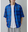 メッシュオンブレチェック半袖シャツ