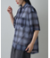 メッシュオンブレチェック半袖シャツ