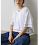 スマートワイドクロップド配色ステッチTシャツ