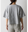 スマートワイドクロップド配色ステッチTシャツ