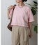 スマートワイドクロップド配色ステッチTシャツ