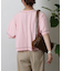 スマートワイドクロップド配色ステッチTシャツ