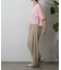 スマートワイドクロップド配色ステッチTシャツ