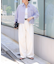 袖タック7分袖ストライプシャツ