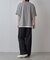 エアリーアイレットヘンリーネック半袖Tシャツ