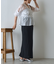 シアーティアード長袖ブラウス