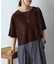 シアーベロアワイドクロップドTシャツ
