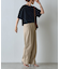 シアーベロアワイドクロップドTシャツ