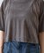 シアーベロアワイドクロップドTシャツ