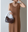 ワイドリブノースリーブワンピース