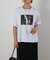 裾ラウンドフォトプリントTシャツ