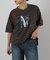 裾ラウンドフォトプリントTシャツ