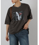 裾ラウンドフォトプリントTシャツ