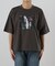 裾ラウンドフォトプリントTシャツ