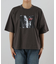 裾ラウンドフォトプリントTシャツ