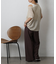 メッシュ編みニットプルオーバー