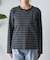 ボーダークルーネック長袖Tシャツ