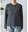 ボーダークルーネック長袖Tシャツ