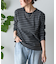 ボーダークルーネック長袖Tシャツ