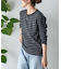 ボーダークルーネック長袖Tシャツ