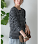 ボーダークルーネック長袖Tシャツ