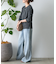 ボーダークルーネック長袖Tシャツ
