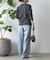 ボーダークルーネック長袖Tシャツ