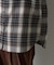 襟コーデュロイチェックシャツ