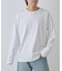 フェードコットンラウンドヘム長袖TEE