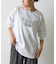 箔プリント袖リブ長袖Tシャツ