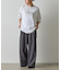 箔プリント袖リブ長袖Tシャツ