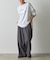 箔プリント袖リブ長袖Tシャツ