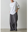 箔プリント袖リブ長袖Tシャツ