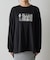 箔プリント袖リブ長袖Tシャツ
