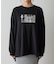 箔プリント袖リブ長袖Tシャツ