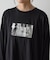 箔プリント袖リブ長袖Tシャツ