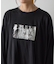 箔プリント袖リブ長袖Tシャツ