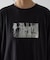 箔プリント袖リブ長袖Tシャツ