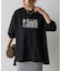 箔プリント袖リブ長袖Tシャツ