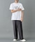 【セットアップ対応】ウォッシャブルストレッチワイドスラックス
