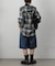 【WEB限定】起毛チェックフードシャツ