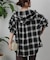 【WEB限定】起毛チェックフードシャツ