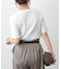 ワイドリブニット半袖コンパクトトップス