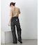 ワイドリブニット半袖コンパクトトップス
