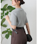 ワイドリブニット半袖コンパクトトップス