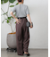 ワイドリブニット半袖コンパクトトップス