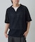 透かし編み半袖スキッパーニット